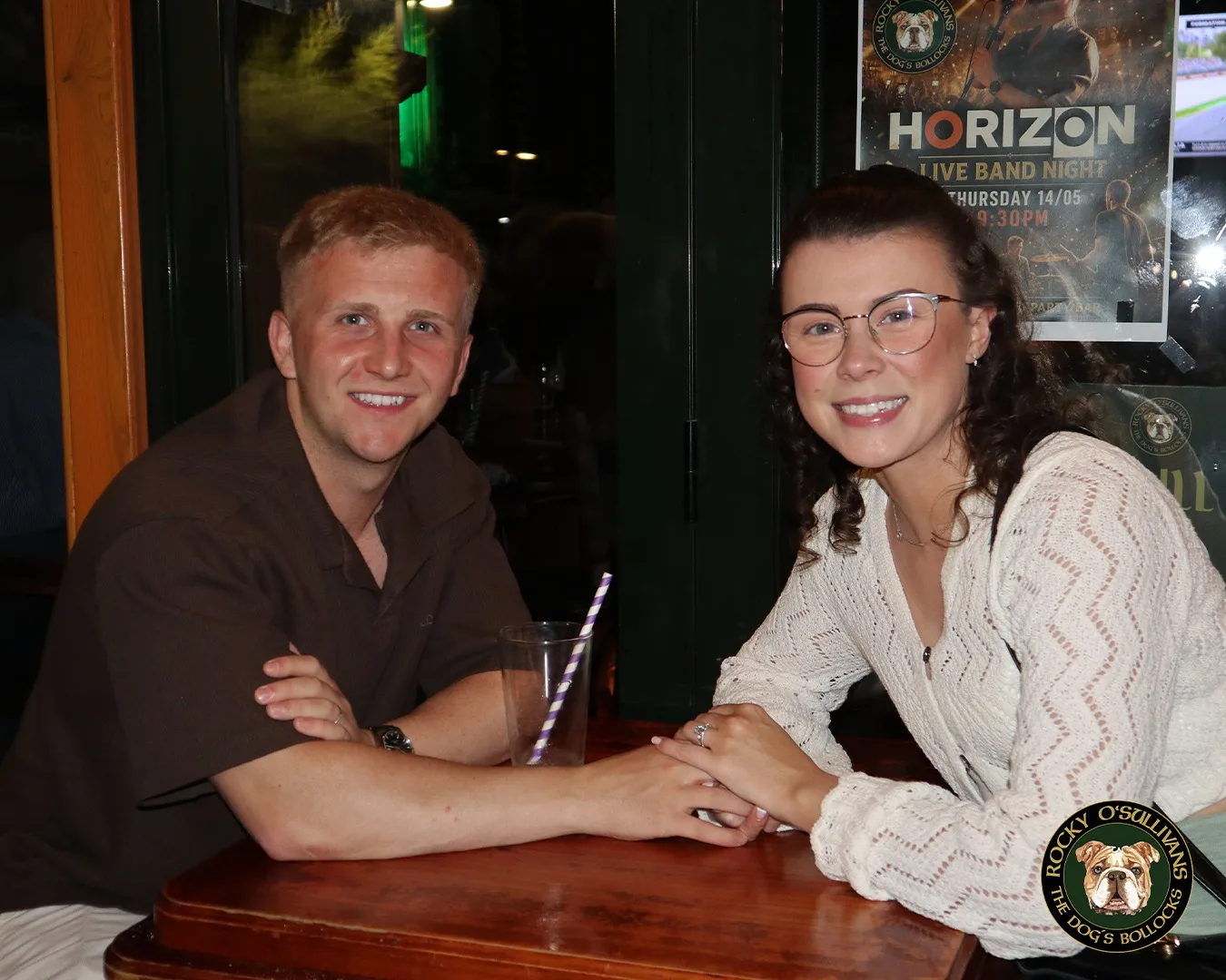 Couple enjoying live band night